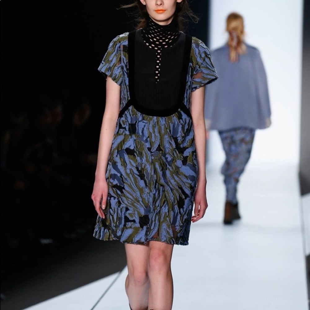 Dorothea Schumacher Blue purple and mesh dress  size Large